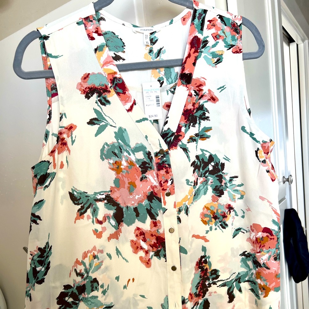 Maurices cami, button down - size XL